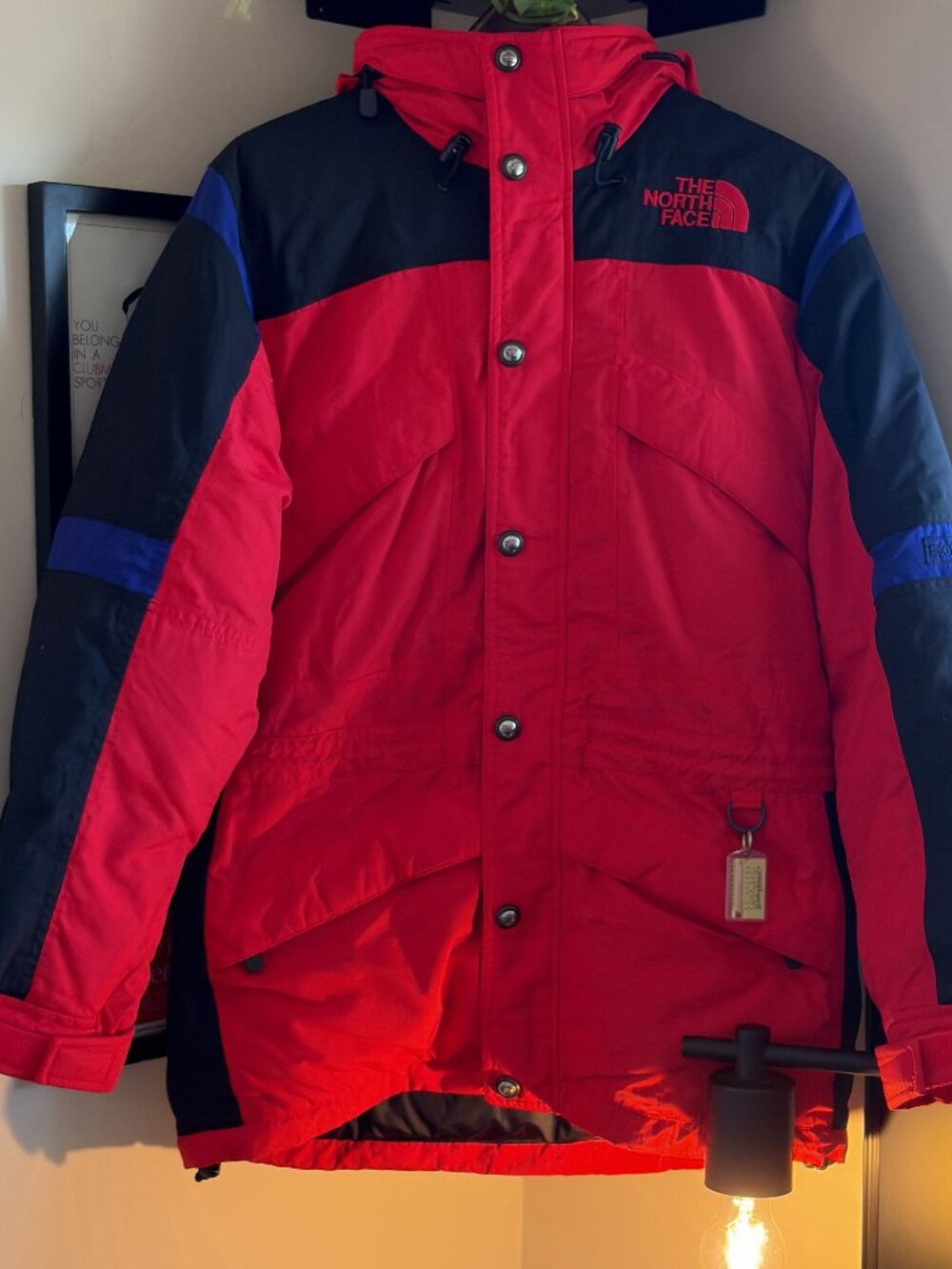 Vintage 90s North Face Mountain Jacket Red Navy Small